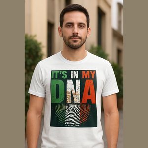 White T-Shirt with 'It's In My DNA' Graphic